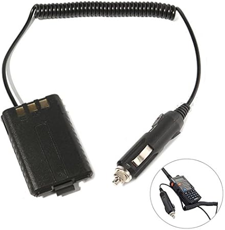 Amazon Refaxiトランシーバー用12 V車ラジオバッテリーエリミネーター充電器for Baofeng Bf Uv5r Plus 2 Way ラジオqw シガーソケット充電器 車 バイク