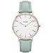 CLUSE La Bohème Rose Gold White Pastel Mint CL18021 Women's Watch 38mm Leather Band Minimalistic Design Casual Dress Japanese Quartz Elegant Timepiece