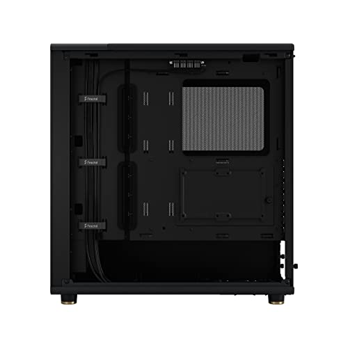 Fractal Design North Charcoal Black - Wood Walnut Front - Mesh Side Panels - Two 140Mm Aspect Pwm Fans Included - Type C Usb - Atx Airflow Mid Tower Pc Gaming Case - View 12
