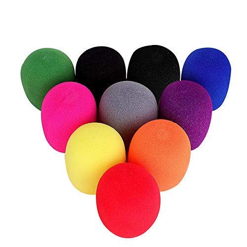 Microphone Windscreen Foam Cover 30 Pack Handheld Stage Mic Cover Foam Set,9 Color - Thumbnail 5
