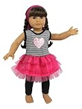 Heart and Tulle Skirt Doll Clothes for 18