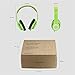 AUSDOM Lightweight Over-Ear Wired HiFi Stereo Headphones with Built-in Mic Comfortable Leather Earphones Noise Isolating Adjustable Deep Bass for iPhone iPod iPad Macbook MP3 Smartphones Laptop- Green