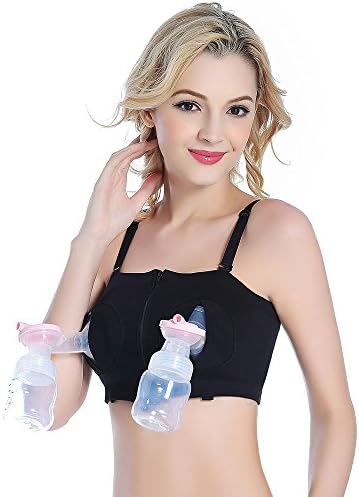 Free Pumping Bra Dual Double Breastfeeding Hands Free Pumping Bra