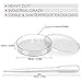 Set of Sterile Plastic Petri Dishes with Vented Lids (Pack of 25), 90 x 15 Millimeters, Ten Plastic Transfer Pipettes (3 Millimeters)