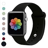 UPOLS Compatible with Apple Watch Band 38mm 42mm 40mm 44mm Sport Band, Silicone Sport