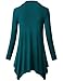 Loose Tops for Women,Cestyle Long Sleeve Cowl Neck Casual Juniors Sweatshirt Sweater Tunic Shirt Dress Green X Large