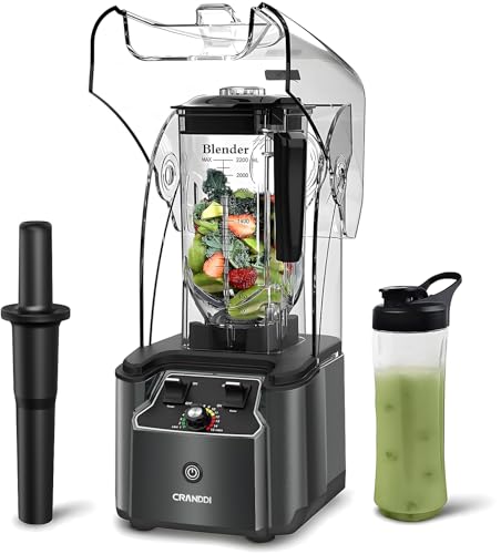 CRANDDI Quiet Commercial Blender Soundproof Shield