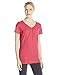 Hanes Women's Shirts, Slub Cotton Shirred V-Neck Tee, Cotton T-Shirts for Women, Women’s Tee Shirts