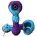 Jamaica Unbreakable Honeycomb Shape Silicone Straw Pipe Cleaner with Lid and Free Decor Bowl Inside - Smoking Hot Deal and Best Gift! (Blue Purple)