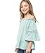 Mrignt Big Girls Cotton Casual Sling Off Shoulder 3/4 Speaker Sleeves Top(S,11-12/Age)