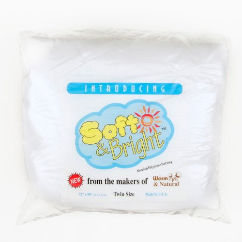 The Warm Company Soft & Bright Polyester Batting (72in x 90in) Twin Sized, Waterfall