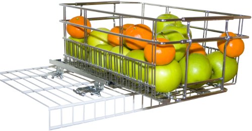 Shelf On Wheels Expandable Chrome Plated Steel Pantry Pull Out