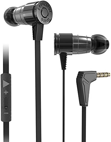 KEKU noise reduction chat game headset with mini PC gaming headset extension cord 2.2 meter 9mm bullet type cell phone IOS Android computer(Black)