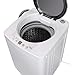 SUPER DEAL Upgraded Portable Full-Automatic Washing Machine Spacious Load Compact Washer - Built-in Drain Pump and Long Hose (Pro)