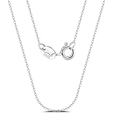 EPHSUNA 925 Sterling Silver 1mm Cable 14-30" Chain Necklace for Women