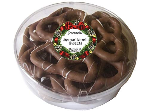 Chocolate Covered Pretzels Christmas Candy Gifts Chocolate Dipped Pretzels Chocolate Pretzels, Nut Free, Kosher Certified
