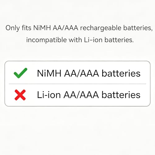 AKTTKA Rechargeable Battery Charger with Intelligent LCD, Charger for NI-MH NI-CD AA/AAA, 8 Slots Charger Rechargeable Batteries AA and AAA