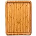 Bamber Large Size Bamboo Serving Tray, Rectangular, 15.5 x 11.8 x 0.8 Inches