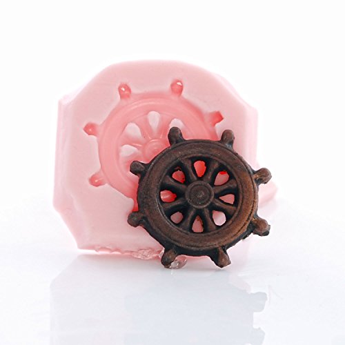 Small Captians Ship Wheel Silicone Mold Food Safe Fondant, Resin, Polymer Clay, Jewelry, Craft Mold