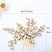 Olbye Wedding Hair Comb Crystal Bridal Hair Accessories Hair Comb for Wedding Head Piece (Gold)