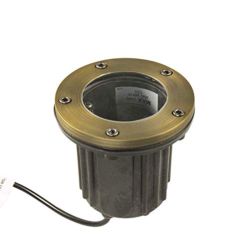 Lumen Logic 12V Brass InGround Well Light (Open Top) with 5W 2700K