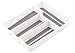 KD Organizers Kitchen Silverware Drawer Organizer with Angled Dividers: Large Plastic Storage Tray with Slanted Inserts for Utensils, Bathroom Accessories or Office Supplies