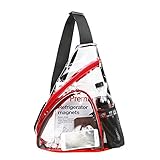 Clear PVC Sling Bag - Stadium Approved Transparent Shoulder Crossbody Backpack for Women & Men,Perfect for Work, Travel, Stadium and Concerts