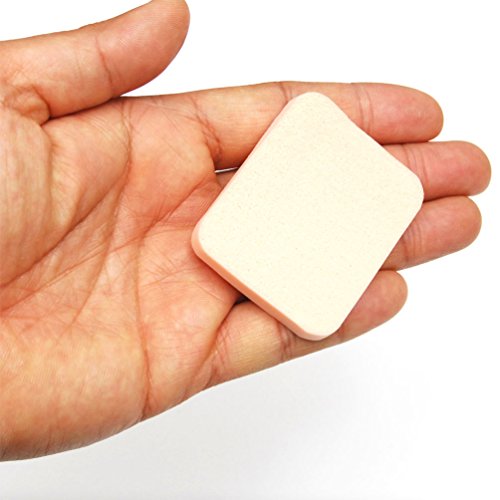 Luxxii (6 Pack) 2.25" Rectangle Powder Puff Makeup Sponge Blender, Concealer Soft Foundation Sponges