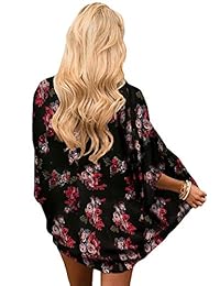 Casuress Kimono suelto con estampado floral para dama