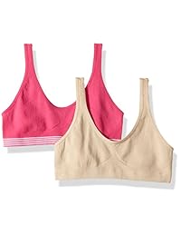 Hanes Cozy de las niñas Brasier sin costuras, paquete de 2, sin cables