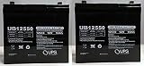 Universal UB12550GRP22NF- UB12550 (Group 22NF) 12V 55AH SLA Battery Z1 TT - 2 Pack