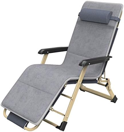 激安 特大パッド入り無重力椅子折りたたみビーチチェアリクライニングチェアポータブルリクライニング芝生椅子快適な通気性の最大負荷150kg グレー