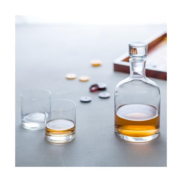 Leonardo Ambrogio Whisky-Set, 2 Whisky-Gläser und Karaffe im edlen Look, exklusives Bar-Set im klassischen Design, 3-teilig, 060003 – Bild 3