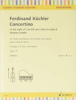 Amazon Com Concertino In D Minor Op 15 Violin And Piano 9783795716660 Mohrs Peter Kuchler Ferdinand Books