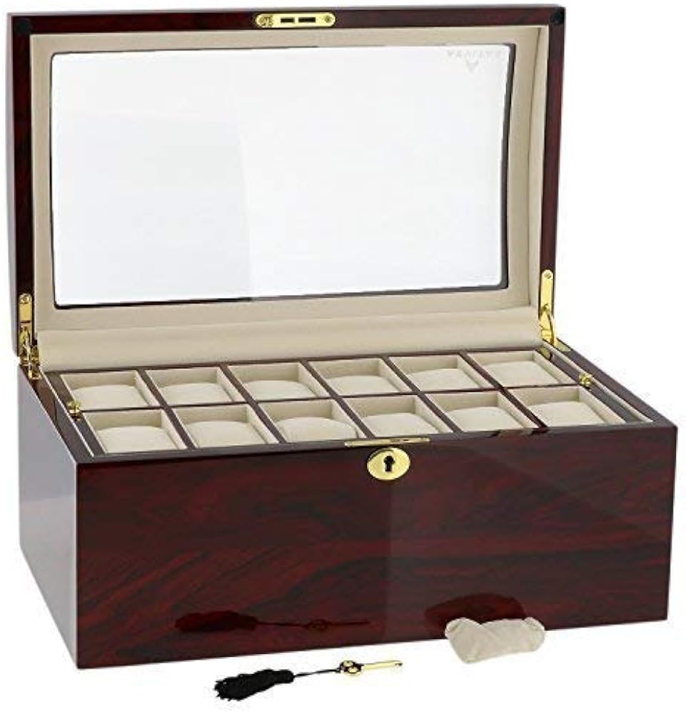 Aevitas Reloj Cajas - Palo de Rosa 24: Amazon.es: Relojes