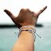 4Ocean Bracelet with Charm Made from 100% Recycled Material Upcycled Jewelry (Aqua)