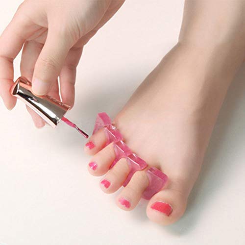 TXIN 8 Pieces Toe Pedicure Separators Flexible Soft Finger Separator Dividers for Nail Polishing Manicure