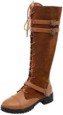 Autumn New Shoes Women Knee-High Boots Ladies Sexy Shoes Flock Roman Riding Knee High Cowboy Boots Martinas Long Boots