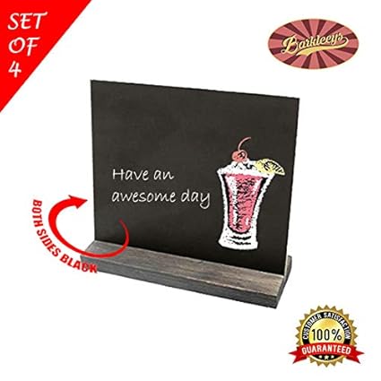 Amazon Com Mini Tabletop Chalkboard Sign Wooden Stand For Chalk