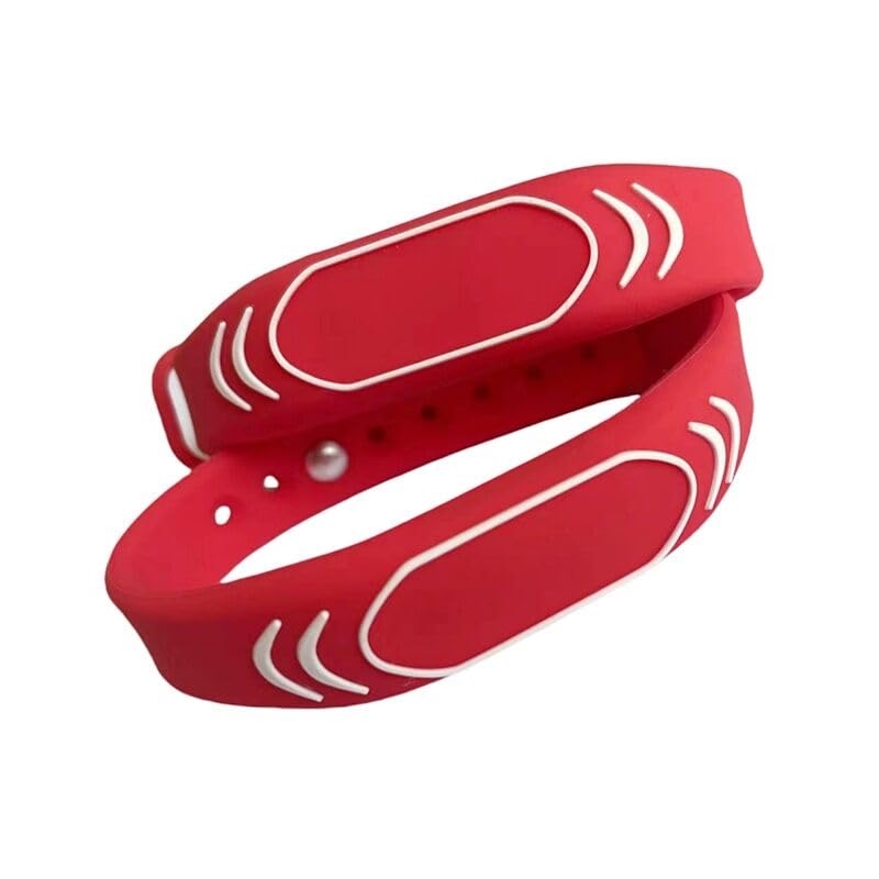 YARONGTECH 13.56mhz M4 S70 Wristband RFID Silicone Watch Bracelet (pack of 2) (Red)