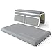 POPPY HOME Premium Bath Kneeler with Elbow Rest Pad Set: Padded Bathing Knee Cushion Mat, Mesh Pockets for Infant or Baby Bathtub Accessories, Pain Free Bathtime Knee Saver Mats. Shower Gift. Gray