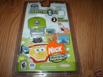 Plug It In & Play TV Games GameKey SpongeBob Squarepants Sponge Pop & Snowball Showdown, NK, Jakks Pacific, Game Key