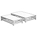Amalfi Decor Cake Stand Dessert Tray, Rectangle Metal Pedestal Holder, Silver, Set of 2