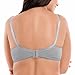 Gratlin Women's Plus Size Cotton Nursing Bra Breastfeeding Maternity Wireless Sleep Bralette Lace Light Grey 42DD
