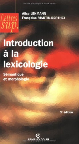Introduction à la lexicologie