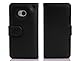 Cadorabo Book Case Compatible with HTC ONE M7 (1. Gen.) in Midnight Black - with Magnetic Closure and 3 Card Slots - Wallet Etui Cover Pouch PU Leather Flip