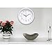 hito Silent Wall Clock Non ticking 10 inch Excellent Accurate Sweep Movement, Decorative for Kitchen, Living Room, Bathroom, Bedroom, Office (White)