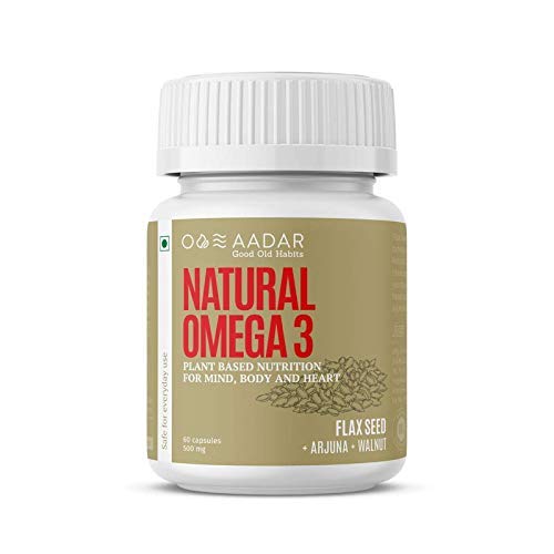 Dharma AADAR Natural Omega 3 | Vegan Omega-3 and Immunity Supplement for Men and Women | for Mind, B