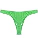 CHICTRY Men's Sexy Jock Strap Briefs Open Front Hole Underwear G-String Thongs Green Large(Waistline 26.0-40.0