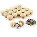 Anladia 20pcs 32mm Round Wooden Cabinet Knob Cupboard Drawer Wardrobe Door Pull Handle